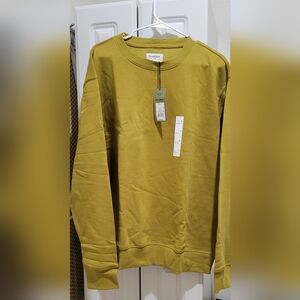 Men's Regular Fit Crewneck Pullover Sweatshirt | Mustard Color
